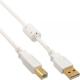 Kabel USB InLine USB-A - USB-B 10 m Biały (34550W) 1