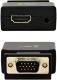 Adapter AV Techly HDMI - D-Sub (VGA) + Jack 3.5mm czarny (026517) 1