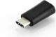 Adapter USB Ednet USB-C - microUSB Czarny  (84327) 1