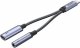Adapter USB Unitek USB-C - Jack 3.5mm + USB-C Srebrny  (M205A) 1