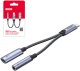 Adapter USB Unitek USB-C - Jack 3.5mm + USB-C Srebrny (M205A) 1