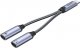Adapter USB Unitek USB-C - USB-C x2 Srebrny  (M206A) 2