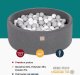 MeowBaby Suchy basen z 250 kulkami Zestaw GLAMOUR, 2 rozmiary, MeowBaby 90x30 cm 3