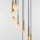 Lampa wisząca Aldex Lampa wisząca Riu kaskada 9-płomienna zwis czarny mosiądz 4