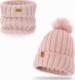 Nandy Nandy Komplet Dziecięcy Komin Czapka Z Polarem - Zest-Cg-18232-Pud-Roz 1