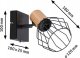 Kinkiet Paulmann Kinkiet ścienny Lanka max. 1x20W E14 230V  czarny/drewno 3