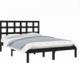 vidaXL vidaXL Rama łóżka, czarna, lite drewno, 140x190 cm 3