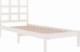 vidaXL Rama łóżka, biała, lite drewno, 75x190 cm, pojedyncza 4
