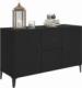 vidaXL Komoda, czarna, 100x36x60 cm 3