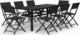 vidaXL 9-częściowy zestaw mebli ogrodowych, szaro-czarny 2