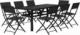 vidaXL 9-częściowy zestaw mebli ogrodowych, szaro-czarny 3
