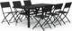vidaXL vidaXL 7-częściowy zestaw mebli ogrodowych, szaro-czarny 2