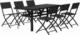 vidaXL vidaXL 7-częściowy zestaw mebli ogrodowych, szaro-czarny 3