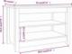 vidaXL vidaXL Szafka na buty, czarna, 70x38x45,5 cm, drewno sosnowe 6