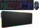 KLAWIATURA CZARNA US PODŚW. + MYSZ + PODKŁADKA RGB 1