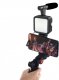Podstawka Platinet PLATINET VLOG 4 IN 1 SET ZESTAW DO PROWADZENIA VLOGÓW 4 W 1 MICROPHONE LIGHT PHONE HOLDER ON A TRIPOD + 3 5 JACK TO USB C ADAPTER [45596] 1