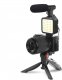 Podstawka Platinet PLATINET VLOG 4 IN 1 SET ZESTAW DO PROWADZENIA VLOGÓW 4 W 1 MICROPHONE LIGHT PHONE HOLDER ON A TRIPOD + 3 5 JACK TO USB C ADAPTER [45596] 2