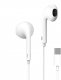 Słuchawki Fiesta FIESTA EARPHONES WITH MIC USB-C SŁUCHAWKI PRZEWODOWE DOUSZNE Z MIKROFONEM I USB-C WHITE [45647] 1