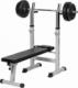 Ławka Movit Fitness biała + zestaw hantli 30 kg 1