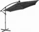 Stilista STILISTA Parasol ogrodowy z rączką 3,5m antracyt + LED 1
