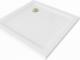 Brodzik Mexen Mexen Flat brodzik kwadratowy slim 70 x 70 cm, biały, syfon złoty - 40107070G 1