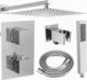 Zestaw prysznicowy Mexen Mexen Cube DR02 zestaw prysznicowy podtynkowy z deszczownica 30 cm, chrom - 77502DR0230-00 1