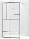 Mexen Mexen Kioto ścianka prysznicowa 70 x 200 cm, transparent/czarny wzór 8 mm, czarny - 800-070-101-70-78 1