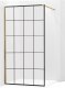 Mexen Mexen Kioto ścianka prysznicowa 80 x 200 cm, transparent/czarny wzór 8 mm, różowe złoto - 800-080-101-60-77 1