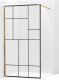 Mexen Mexen Kioto ścianka prysznicowa 100 x 200 cm, transparent/czarny wzór 8 mm, złoty - 800-100-101-50-78 1