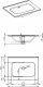 Umywalka 146031 UMYWALKA CERAMICZNA SKAPPA 60 BEZ OTWORU WHITE ELITA // EL.146031 2