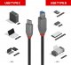Kabel USB Lindy USB-C - USB-B 1 m Czarny (36666) 2