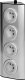 Orno Gniazda meblowe, kuchenne montowane na rzepy  4x2P+Z INOX, 6