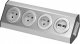 Orno Gniazdo meblowe, kuchenne montowane na rzepy, z ładowarką USB - 3x2P+Z, 2xUSB, INOX. (FS-3) 2