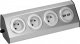 Orno Gniazdo meblowe, kuchenne montowane na rzepy, z ładowarką USB - 3x2P+Z, 2xUSB, INOX. (FS-3) 4