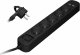 Orno Listwa przeciwprzepięciowa, 5 gniazd 2P+Z, kabel 1,5m, z wyłącznikiem podświetlanym dwutorowym. 10A/230 VAC, Ładowarka 2xUSB 2,1A. Płaska wtyczka 2