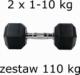 UnderFit ‎‎Hantle Hex gumowane 20 x Różne rodzaje obciążenia w zestawie (110kg) 2