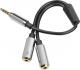 Adapter AV Sharkoon Jack 3.5mm - Jack 3.5mm x2 szary (4044951019632) 2