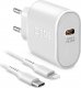Ładowarka SBS Mobile 1x USB-C 3 A (TETRKITPD20LIGW) 1