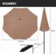 Stilista STILISTA Parasol ogrodowy, 2 m, antracyt 2