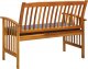 vidaXL Ławka ogrodowa z poduszką, 119 cm, lite drewno akacjowe 5