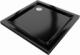 Brodzik Mexen Mexen Flat brodzik kwadratowy slim 80 x 80 cm, czarny, syfon chrom - 40708080 1