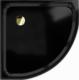 Brodzik Mexen Mexen Flat brodzik półokrągły slim 80 x 80 cm, czarny, syfon złoty - 41708080G 3
