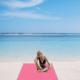 Springos Koc plażowy sand free 200x150 cm mata plażowa dwuwarstwowa różowa UNIWERSALNY 4