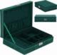 Springos Szkatułka na biżuterię 28x19,5x7 cm zielony, welurowy organizer z 17 przegródkami UNIWERSALNY 1