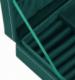 Springos Szkatułka na biżuterię 28x19,5x7 cm zielony, welurowy organizer z 17 przegródkami UNIWERSALNY 16