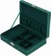 Springos Szkatułka na biżuterię 28x19,5x7 cm zielony, welurowy organizer z 17 przegródkami UNIWERSALNY 22