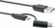 Kabel USB Schwaiger USB-A - microUSB + USB-C 1 m Czarny (CK3112533) 2