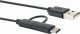 Kabel USB Schwaiger USB-A - microUSB + USB-C 1 m Czarny (CK3112533) 3