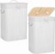 Kosz na pranie Springos Pojemnik na pranie 72L kosz z klapą biały UNIWERSALNY 1