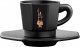 Bialetti Bialetti - Zestaw 4 filiżanek z podstawką - Czarny z miedzianym logo 1